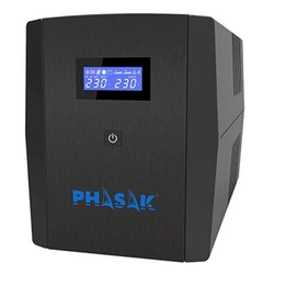 SAI Línea Interactiva PHASAK PH 7315 - 900W · 1560VA · 4xSchuko · Negro