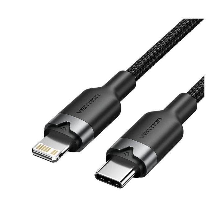 Cable USB Tipo C/M a Lightning/M - 1m · Negro | CasadelaTinta