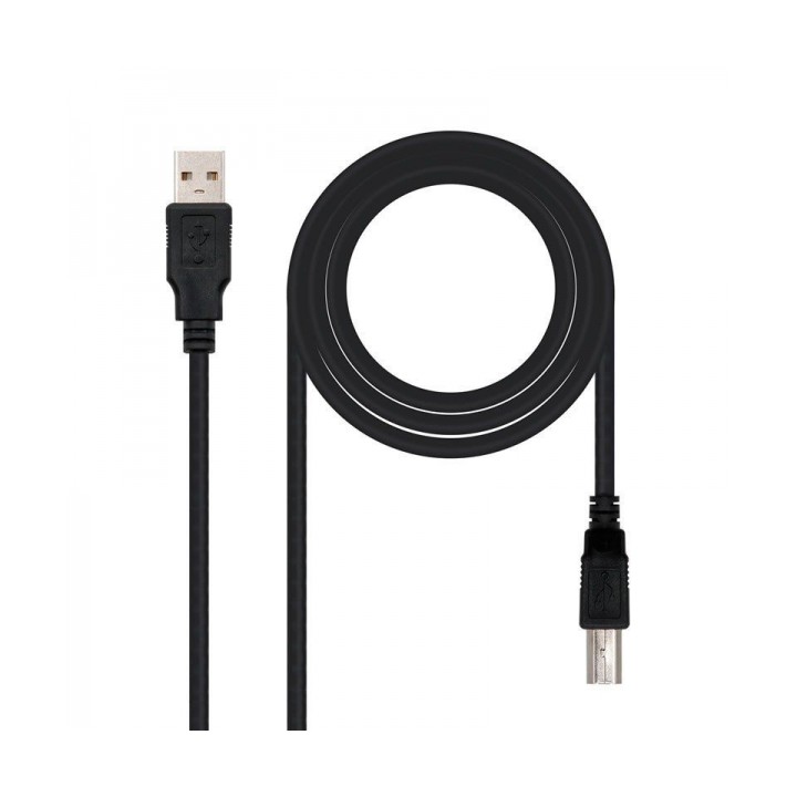 Cable para Impresora USB 2.0 Tipo A-M a Tipo B-M - 3 m · Negro | CasadelaTinta