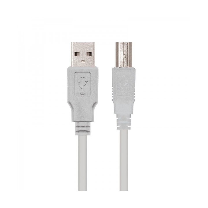 Cable para Impresora USB 2.0 Tipo A/M a USB Tipo B/M - 3 m · Beige | CasadelaTinta