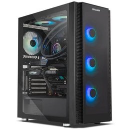 Caja Semitorre Gaming NOX Hummer Horus - E-ATX · Micro-ATX · Mini ITX · 2x3.5" · 1x2.5" · USB 3.0 · USB 2.0 · ARGB · Negro
