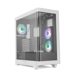 Caja Semitorre NOX Hummer Ether - ATX · 3.5" · 2.5" · USB 3.2 · Blanco
