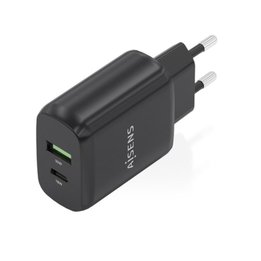 Cargador de Pared AISENS A110-0924 - 30W · USB 3.0 · USB Tipo C · Negro
