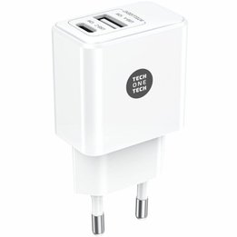 Cargador de Pared TECH ONE TECH - 12W GaN · USB Tipo C · USB · Blanco