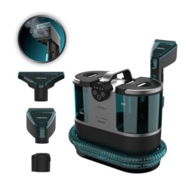 Aspirador de Tapicerías CECOTEC Conga 7000 - 1600 ml · Incluye accesorios para cristales y ventanas · Negro/Azul