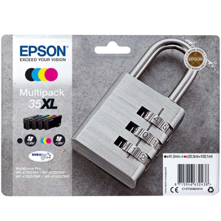 Pack Cartucho Original EPSON 35XL BK+C+M+Y - C13T35964010 | CasadelaTinta