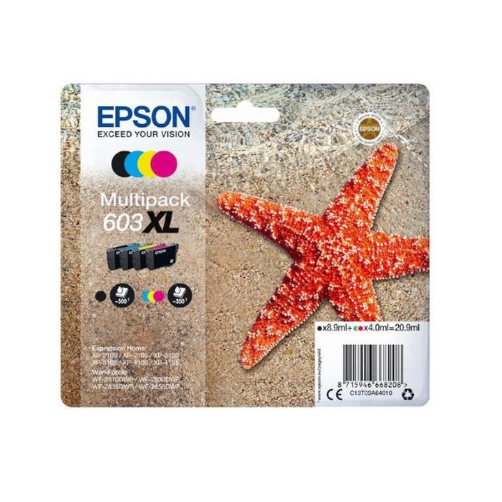Cartucho Original EPSON 603XL BK+C+M+Y - C13T03A640 | CasadelaTinta