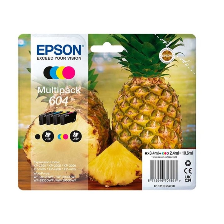 Pack 4 Cartuchos Originales EPSON 604 BK+C+M+Y - C13T10G64010 |casadelatinta