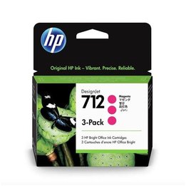 Pack de 3 Cartucho Original HP 712 Magenta - 3ED78A