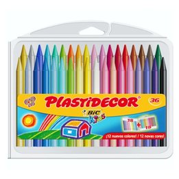 Ceras de Colores PLASTIDECOR 8823372 - 36 Colores Surtidos