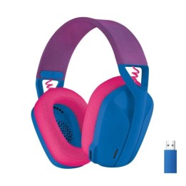 Auriculares Diadema Inalámbricos LOGITECH G435 - USB Tipo C  · Micrófono · Rosa/Azul