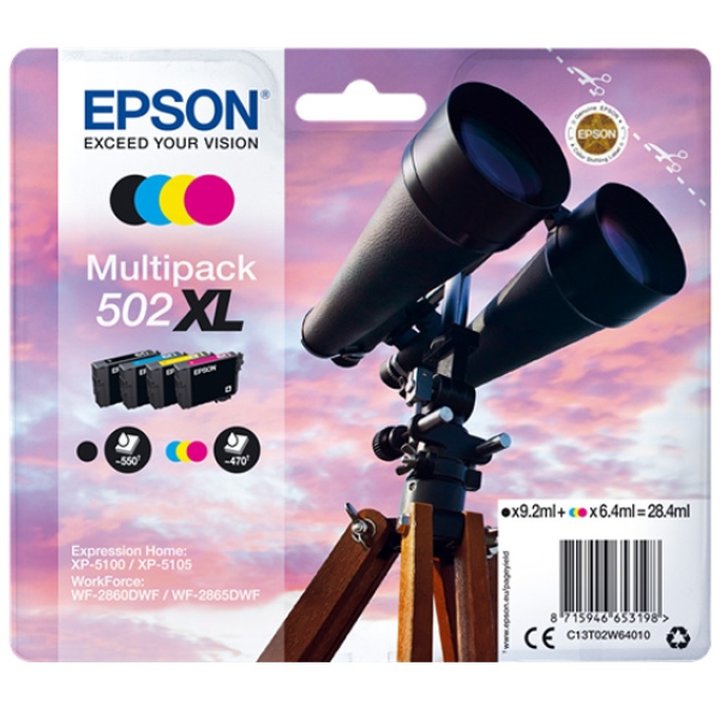 Epson - Cartucho de tinta 502 XL Inkjet Pack Negro/Color - C13T02W64010| casadelatinta