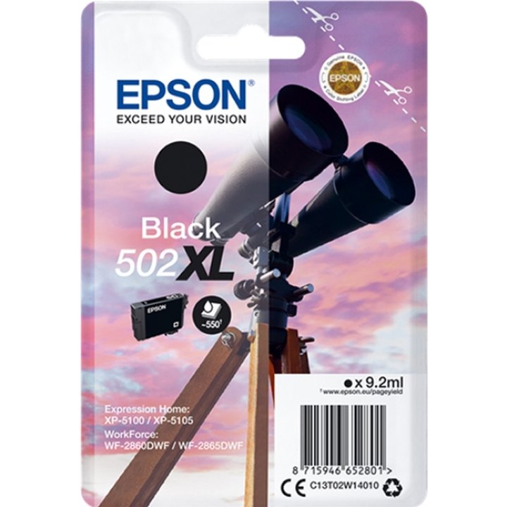 Epson - Cartucho 502XL Inkjet Original Negro 550 pág. - C13T02W14010 | casadelatinta