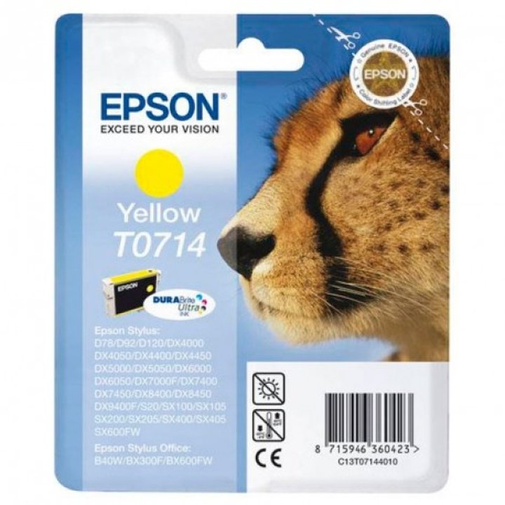 Cartucho Original EPSON T0714 Amarillo - C13T071440B0 | casadelatinta