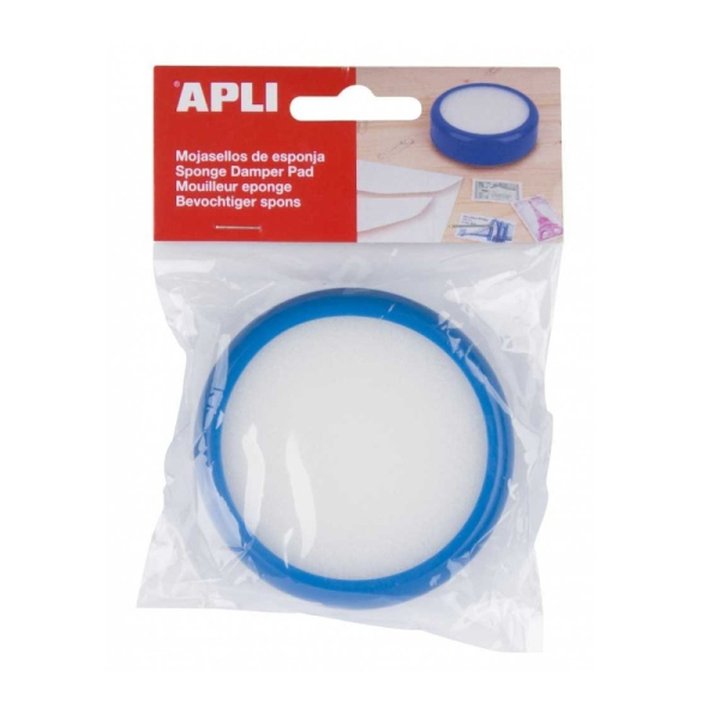 Esponja Mojasellos APLI 17193 · 84 x 23mm · Azul | casadelatinta