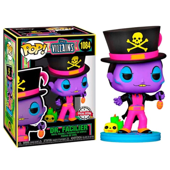 FUNKO POP Dr. Facilier 1084 - Disney Villanos Edición Especial Black Light - 889698603942 |  Casadel