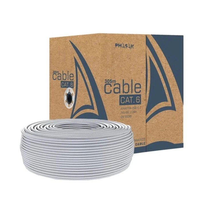 Bobina de Cable de Red RJ45 Cat 6 UTP CCA Sólido | Mayorista casadelatinta