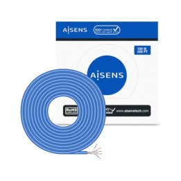 Bobina de Cable de Red RJ45 Cat 7 LSZH AWG24 600MHZ - 100m · Azul