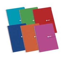 Pack 5 Libretas Cuadriculada Espiral ENRI 100430081 A5 4mm 60gr 80 Hojas - 100430081