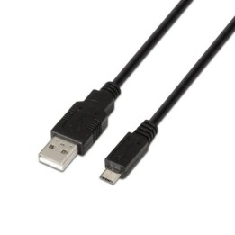 Cable USB 2.0 Tipo A/M a Micro USB Tipo B/M - 0.8 m · Negro