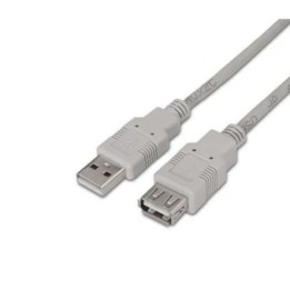 Cable Alargador USB 2.0 Tipo A Macho/Hembra - 1.8m · Beige