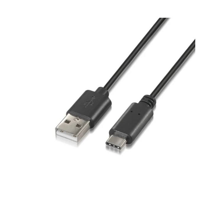 Cable Alargador USB Tipo C a USB A 2.0 - 0.5 m · Negro | CasadelaTinta