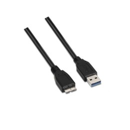Cable USB 3.0 Tipo A/M a Micro USB Tipo B/M - 1 m · Negro