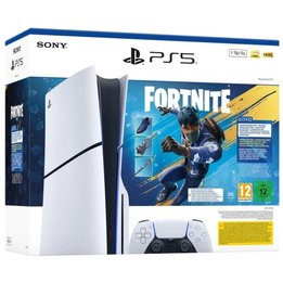 PlayStation 5 Slim Digital Chasis E - 1B · Incluye Fornite Flowering Chaos · Blanco